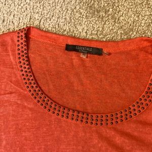 Essentials made by Milano, extra large, warm, coral, knit T-shirt NWOT
